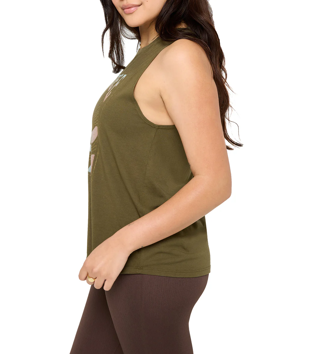 Spiritual Gangster Live Free Jade Muscle Tank