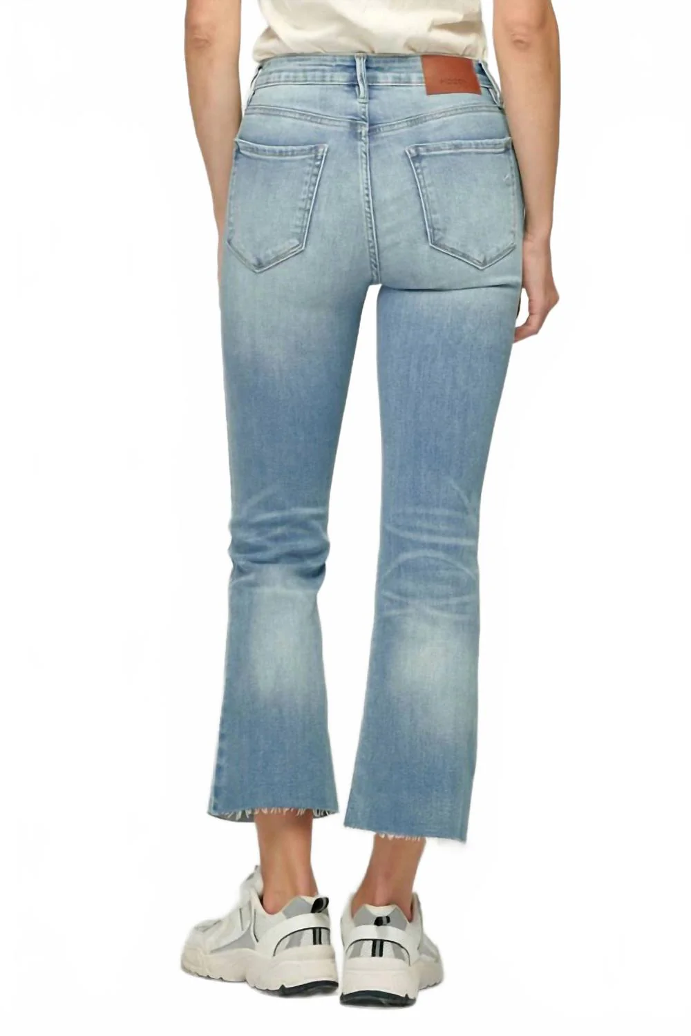 Happi Cropped Flare Jeans In Light Wash