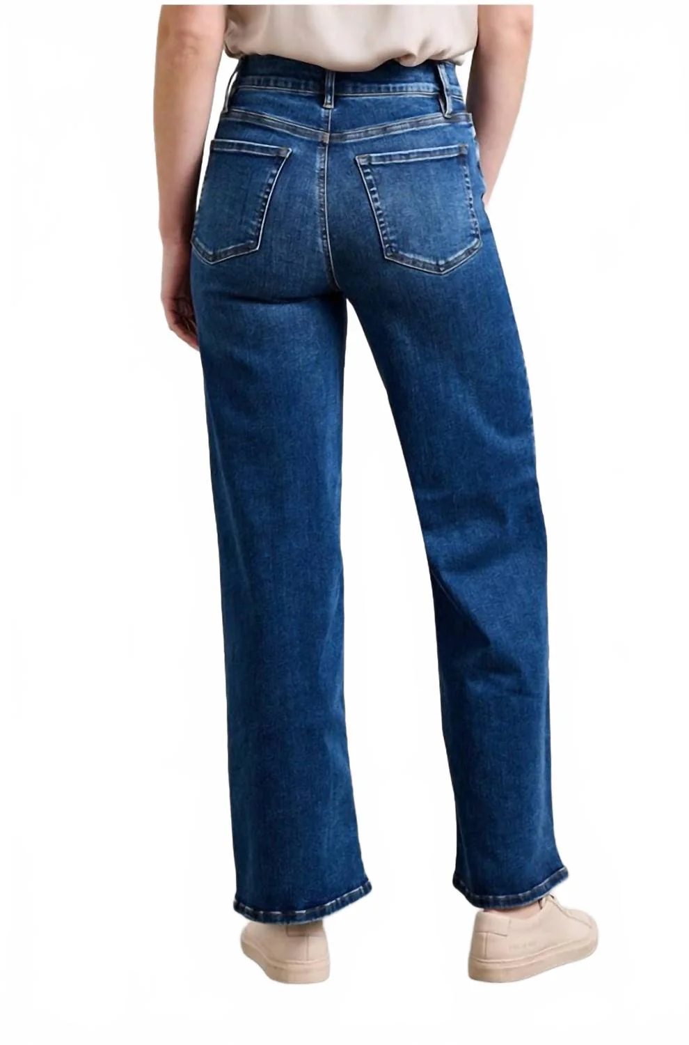 Le Slim Palazzo Wide Leg Jeans In Skywalk