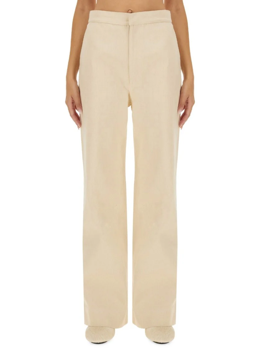 Regular-Fit Flared Pants With Classic Pockets