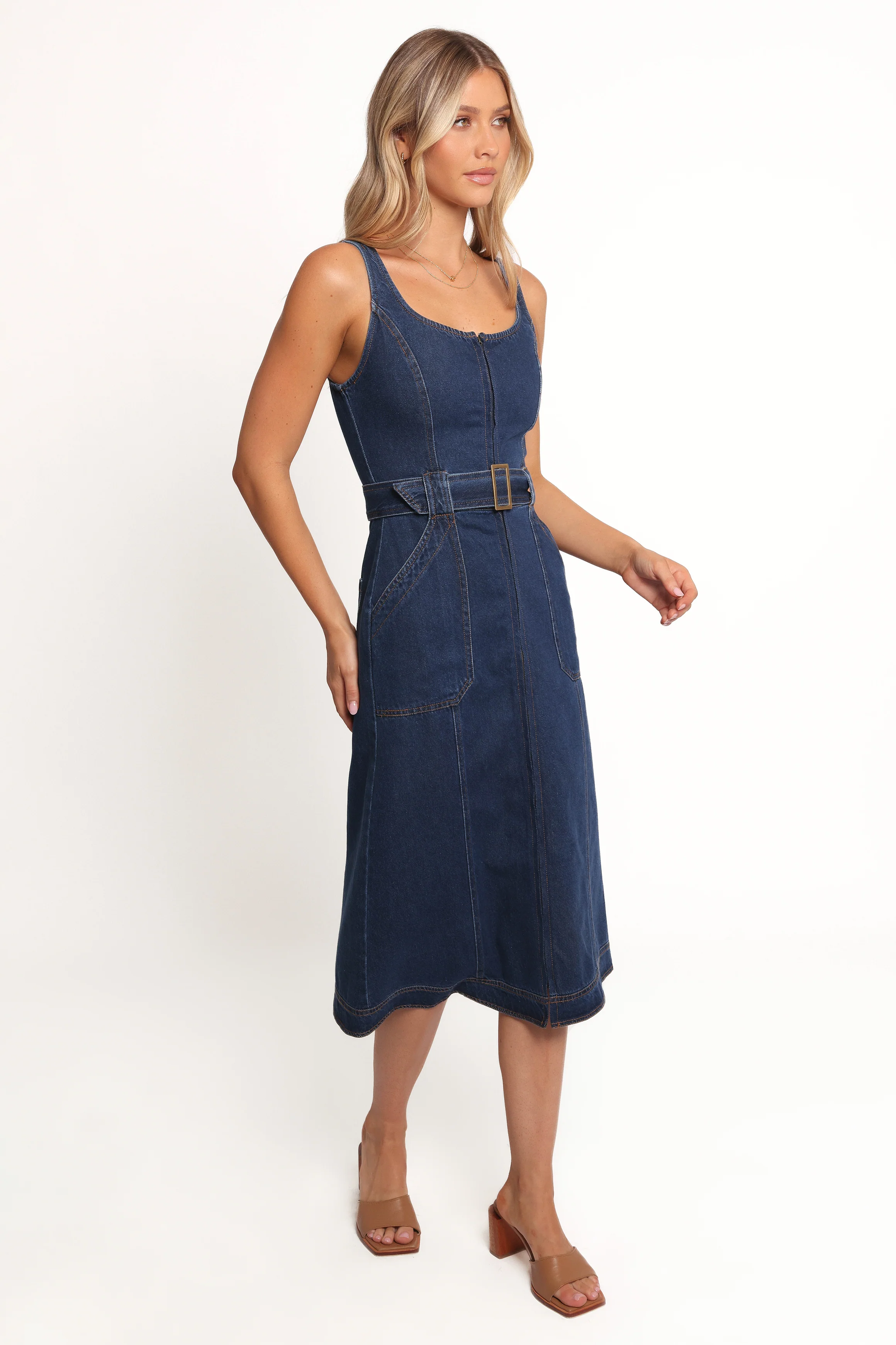 Carys Midi Dress - Denim