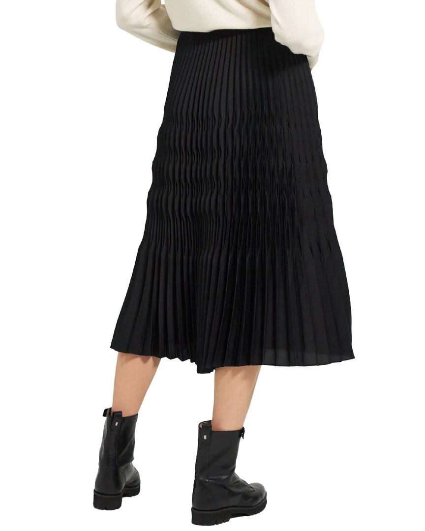 Theory Broken Pleat Midi Skirt