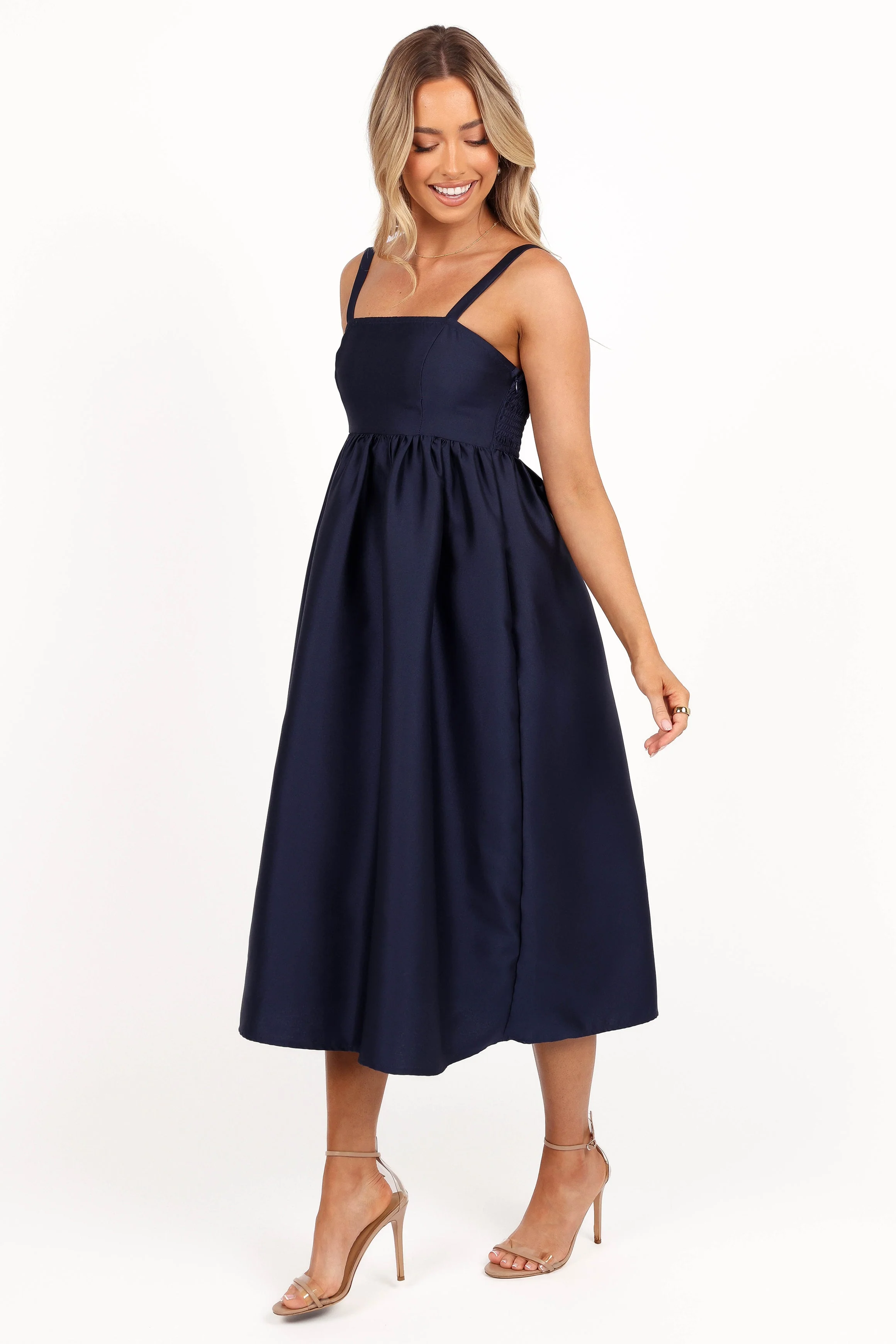 Isla Midi Dress - Navy