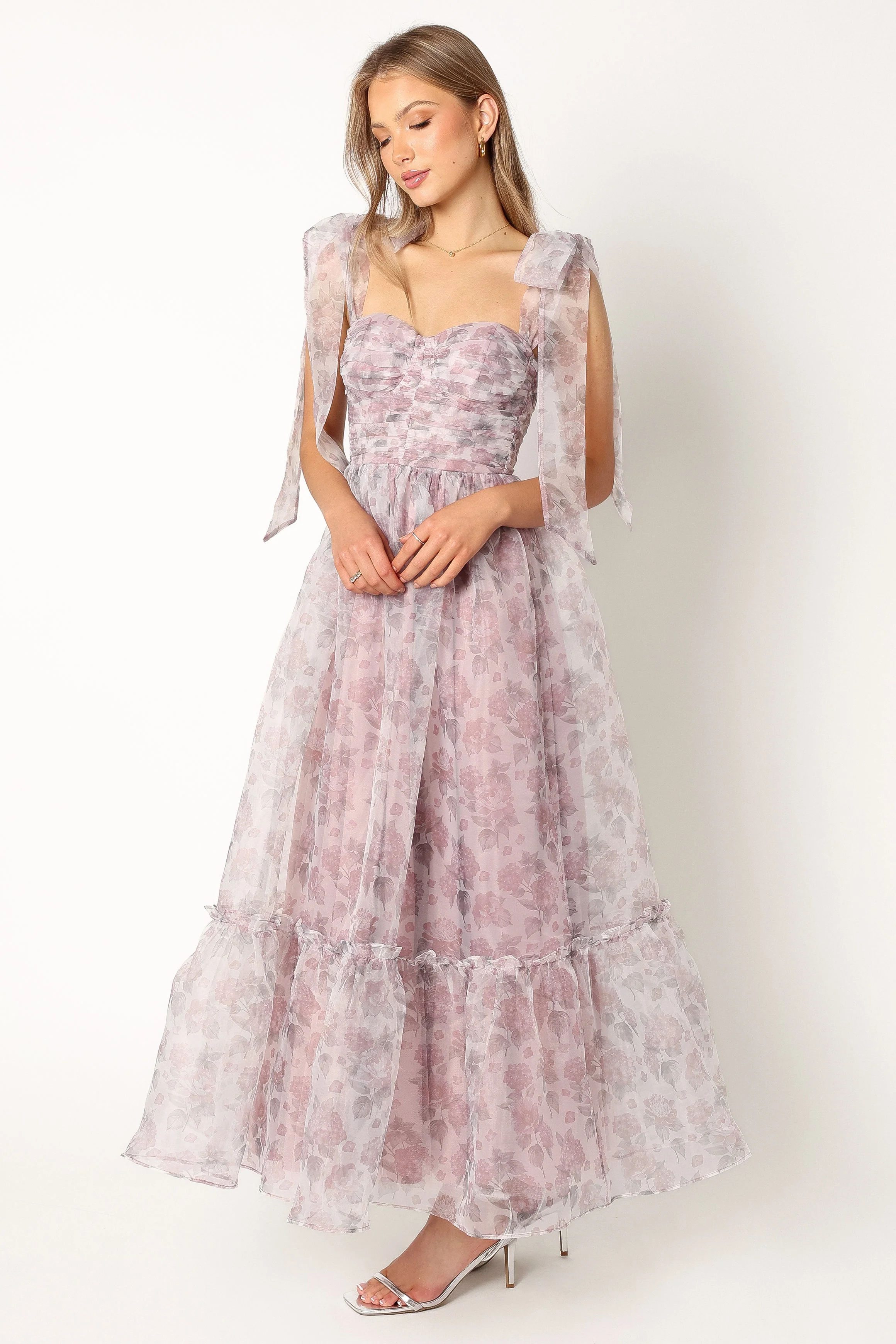 Floret Midi Dress - Dark Purple