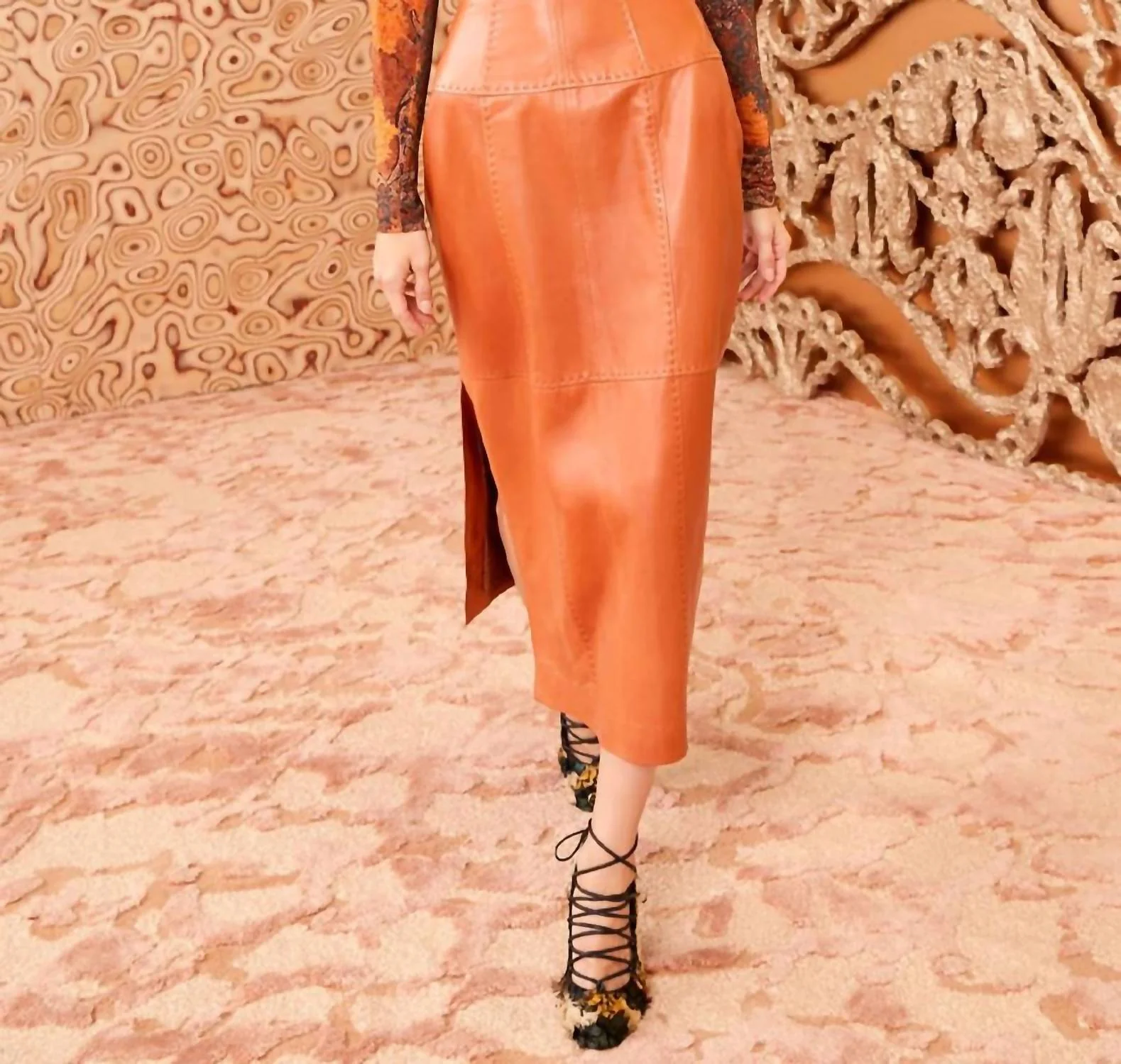 Enid Skirt In Saddle