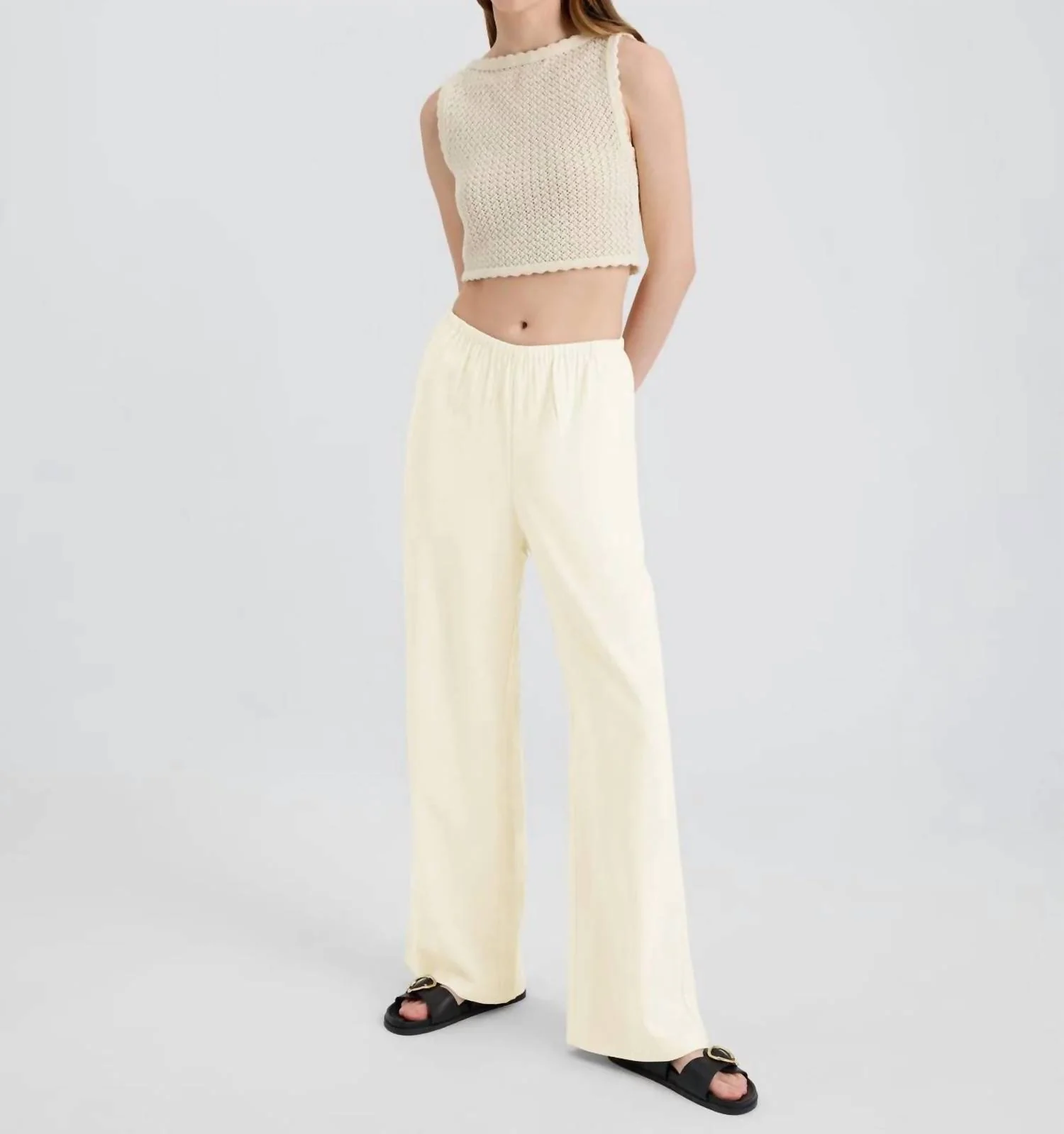 The Monaco Pant In Ecru