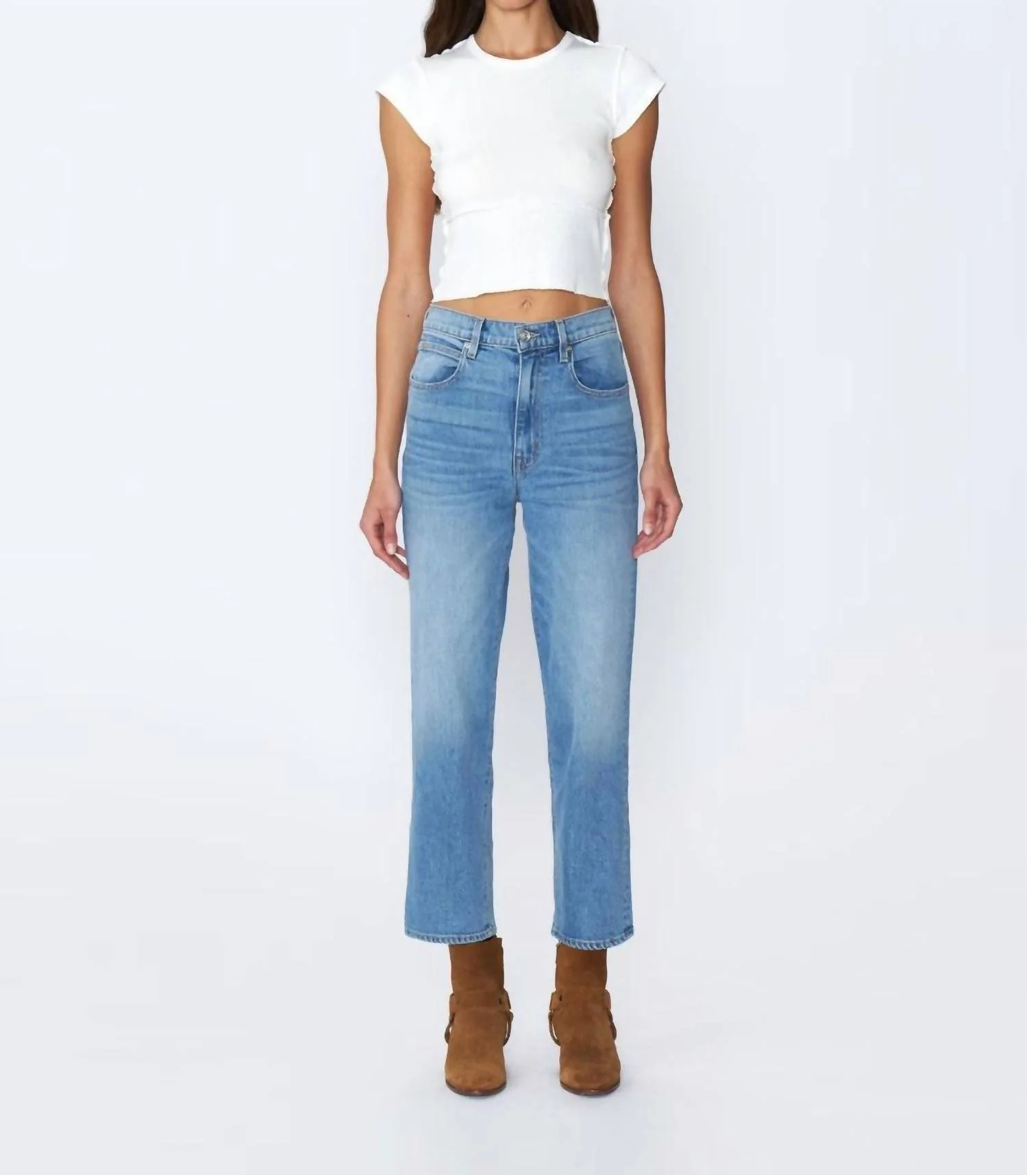 London Crop High Waist Jeans In Love Matters