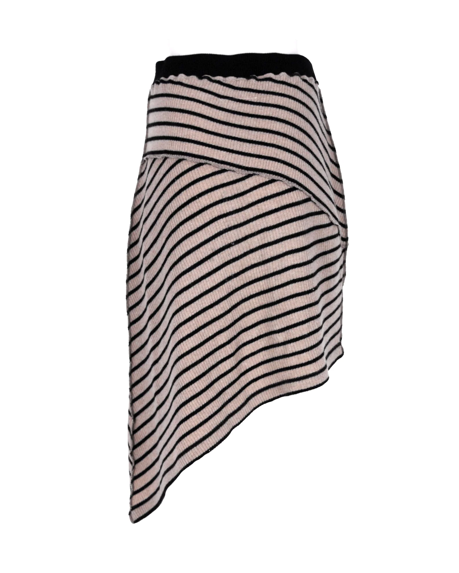 MM6 Maison Margiela Asymmetrical Skirt in Brown Print Cotton