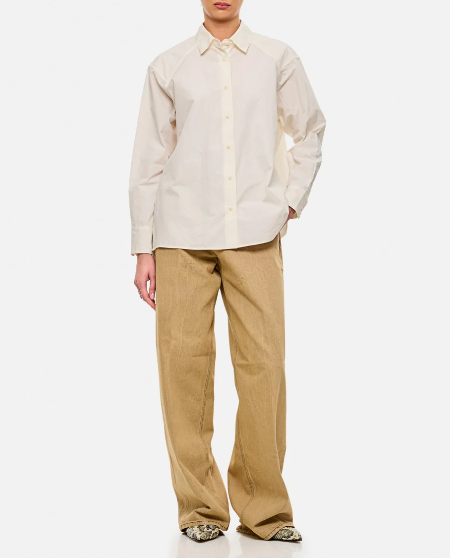 Camel Wide-Leg Overdyed Camel Jeans