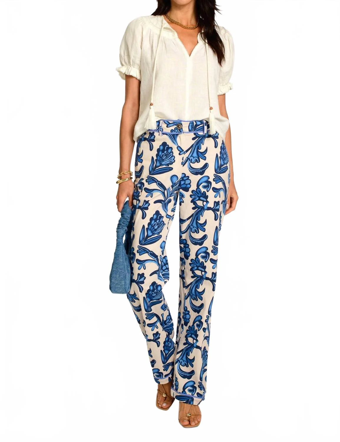 Tilda Straight Leg Pant In Grand Entrance Ivory