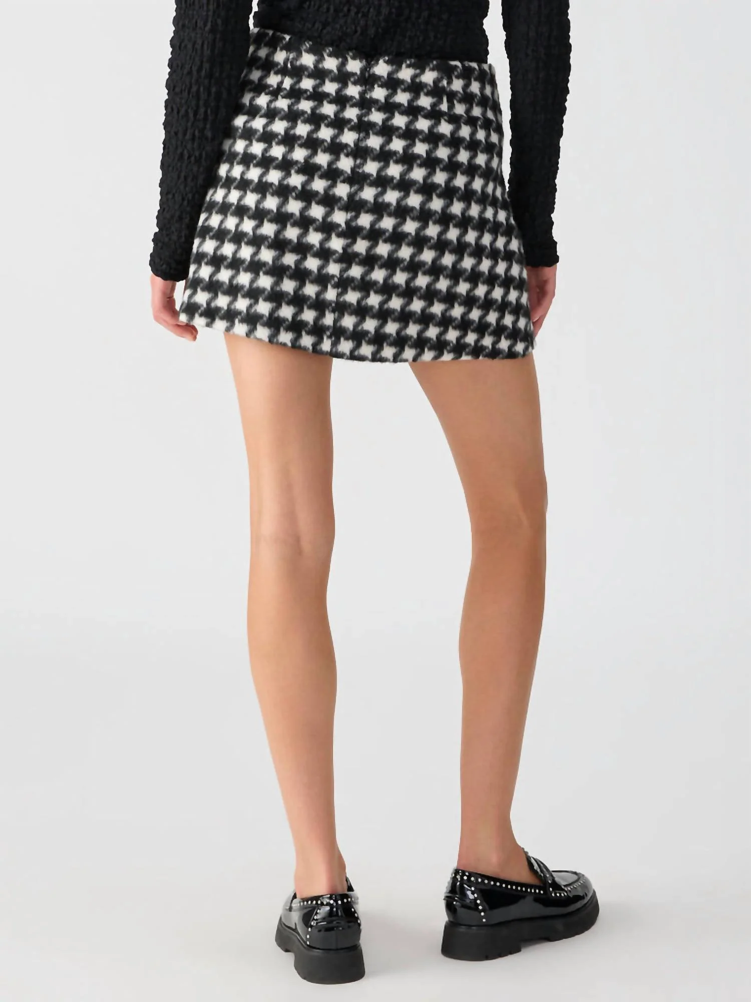 Westend Mini Skirt In Brushed Houndstooth