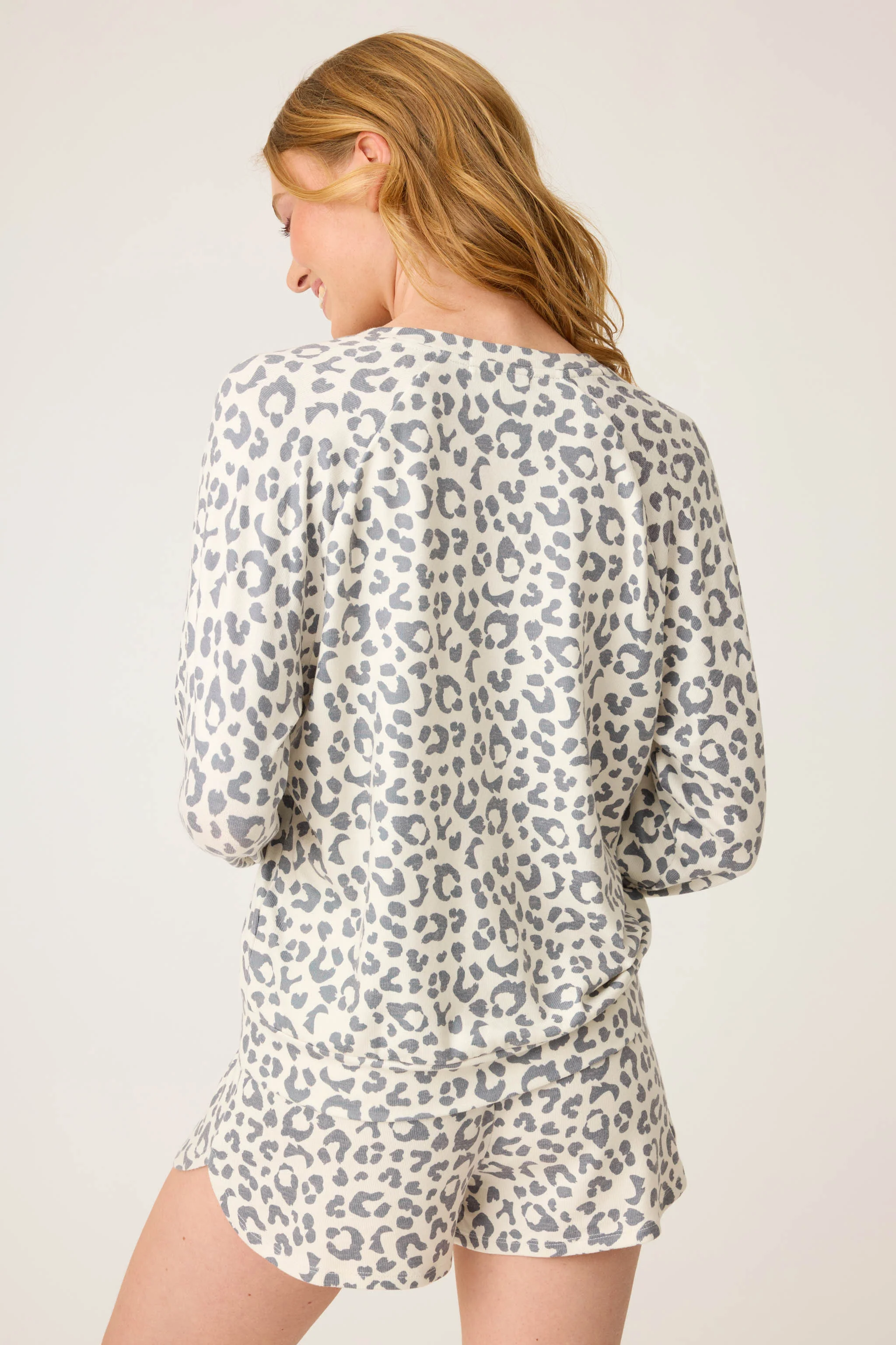 Life In Leopard V-Neck Long Sleeve Top