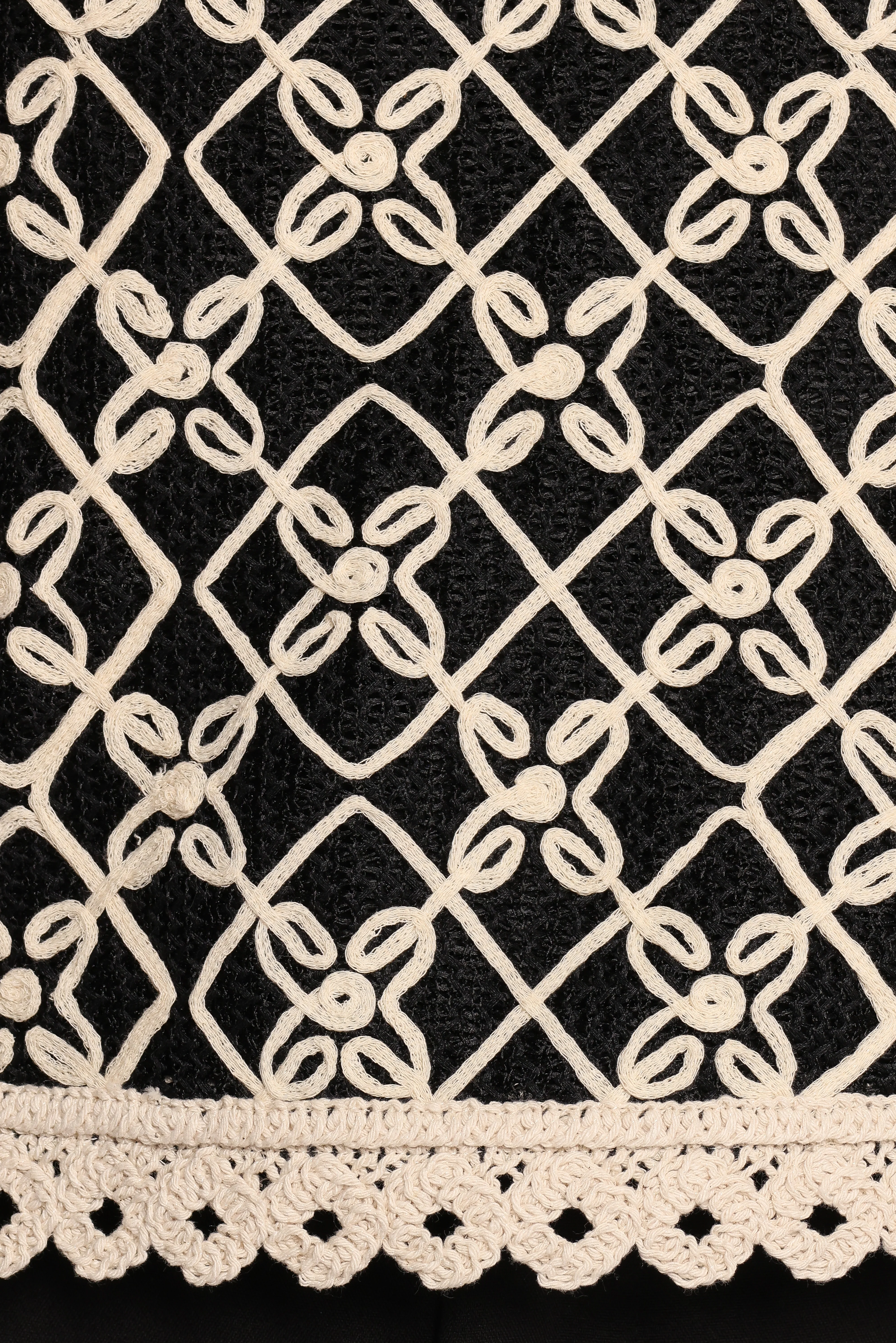 Finley Embroidered Top - Black Natural