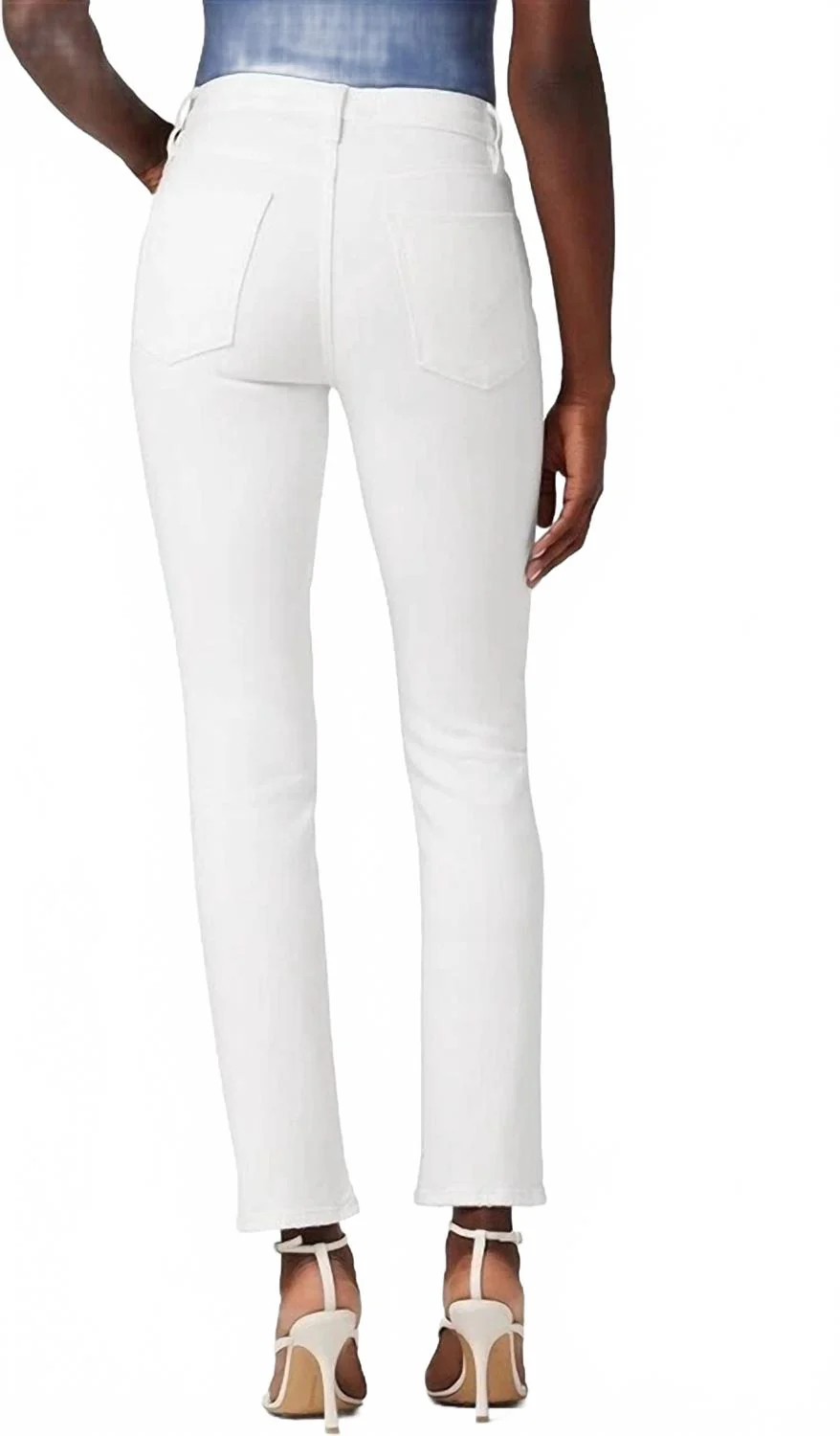 Nico Straight Leg Ankle Jean In White