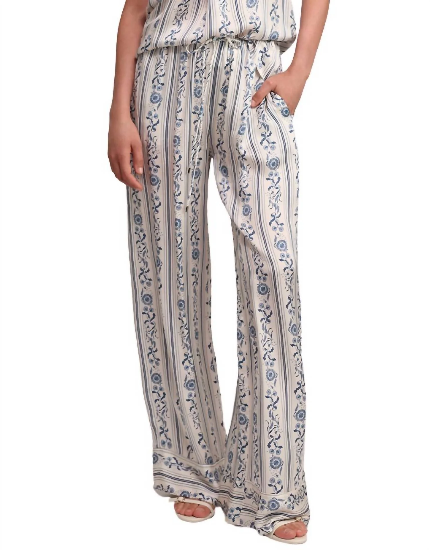 Palm Stright Leg Pants In Ivory