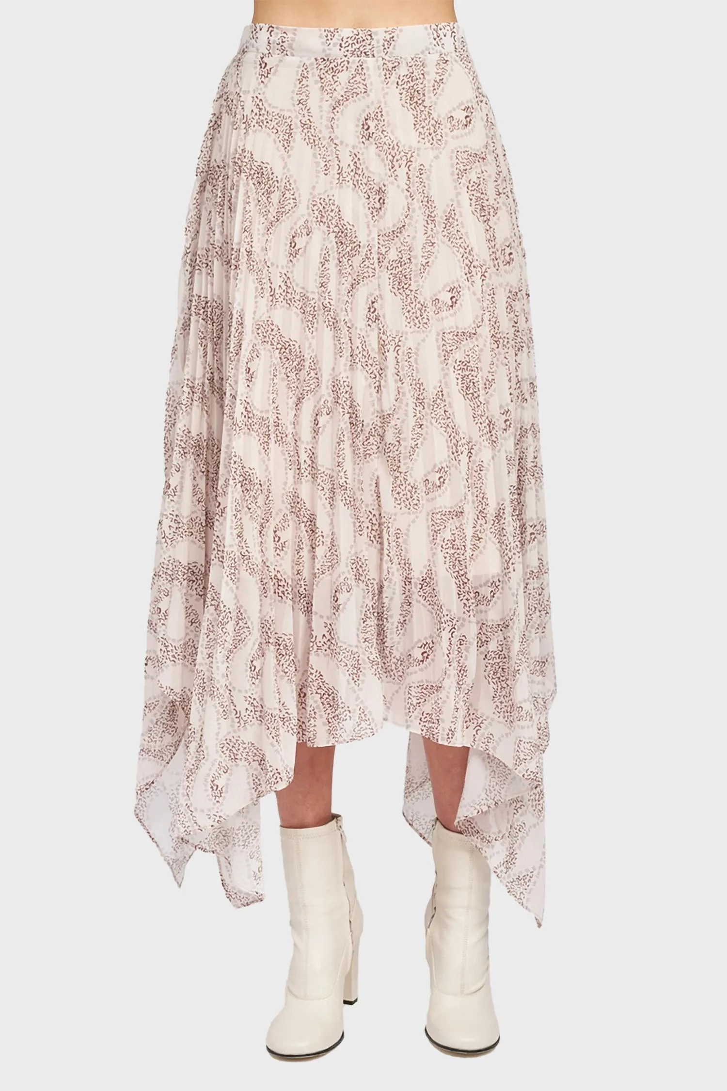 Ever Midi Skirt In Ivory Gold