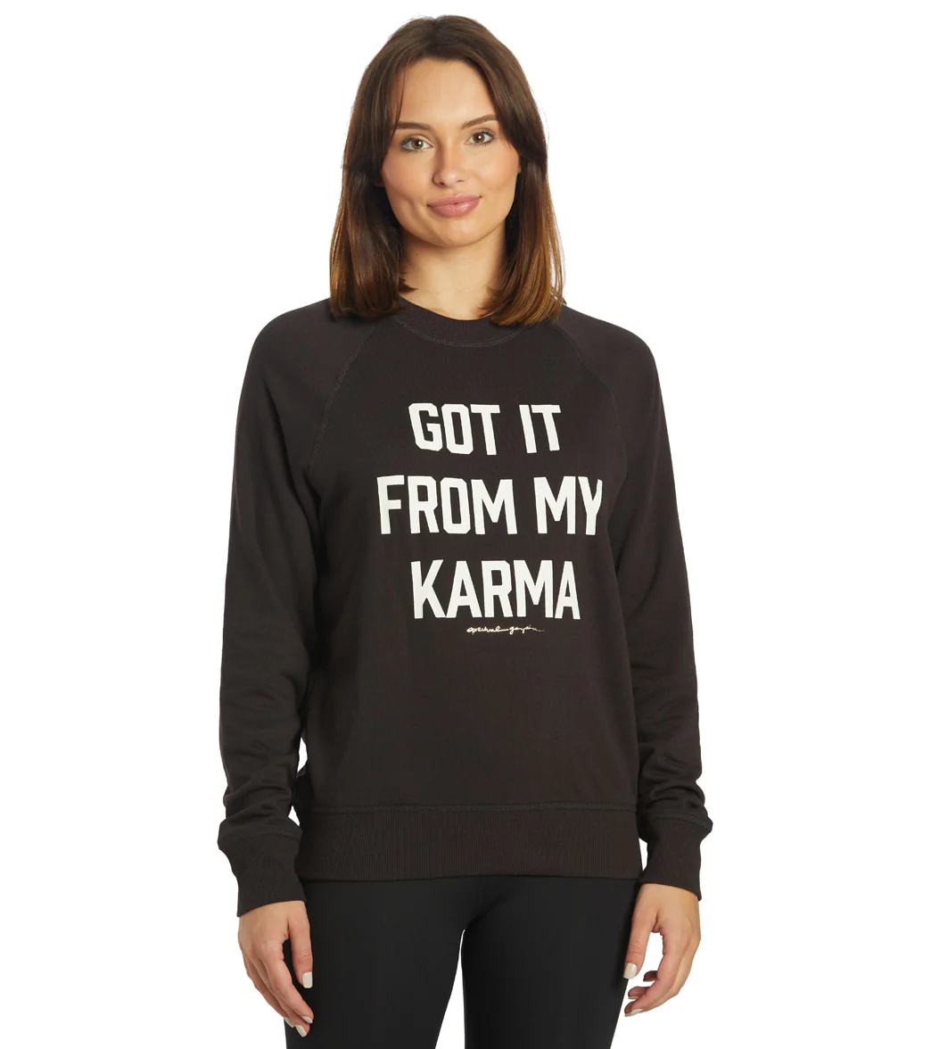 Spiritual Gangster Karma Old School Vintage Terry Pullover