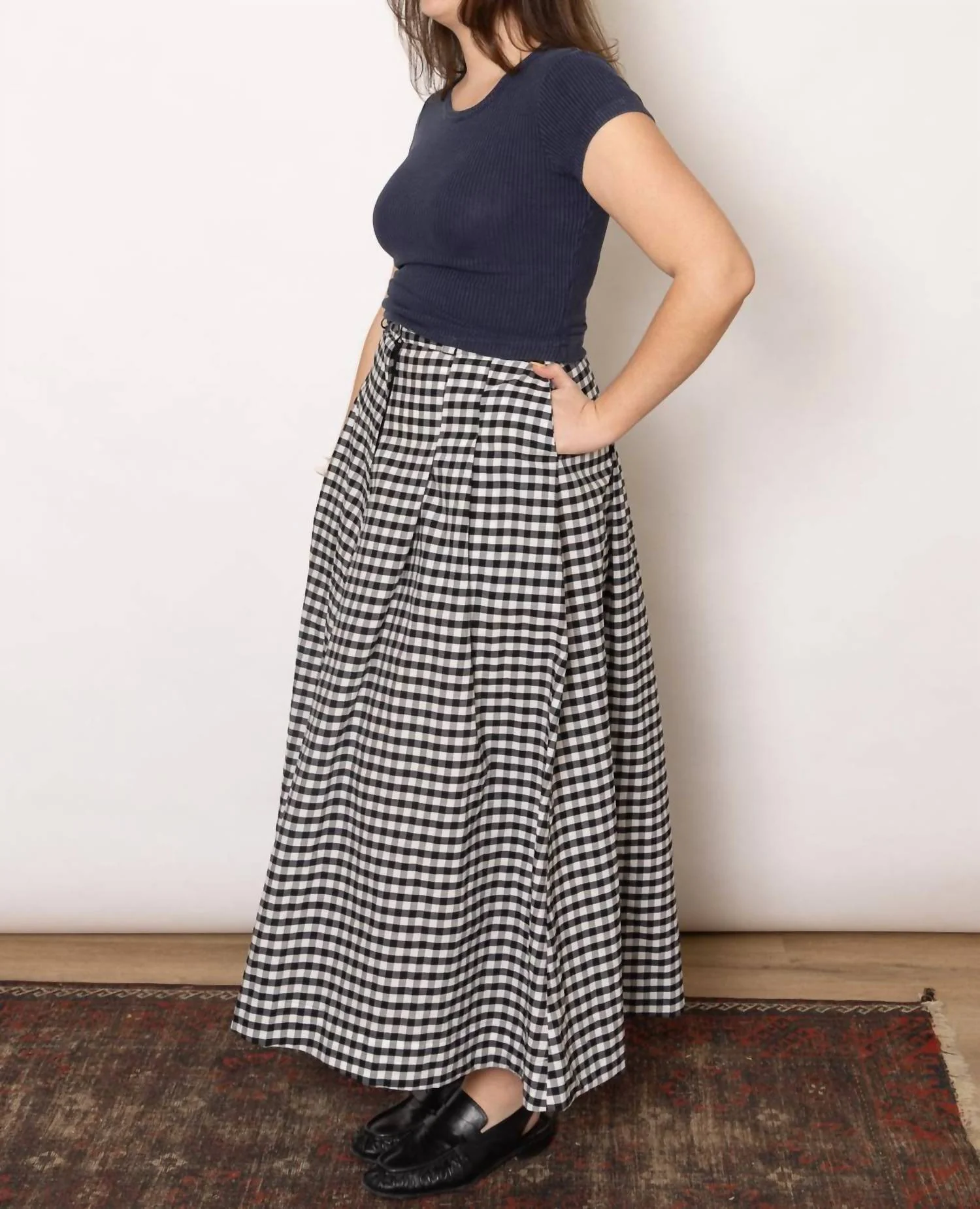 Trouser Skirt In Black/white