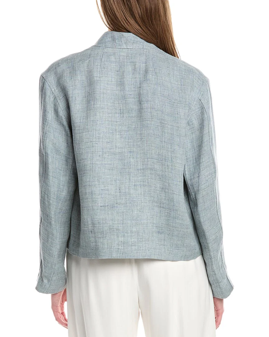 Lafayette 148 New York Collarless Linen-Blend Jacket