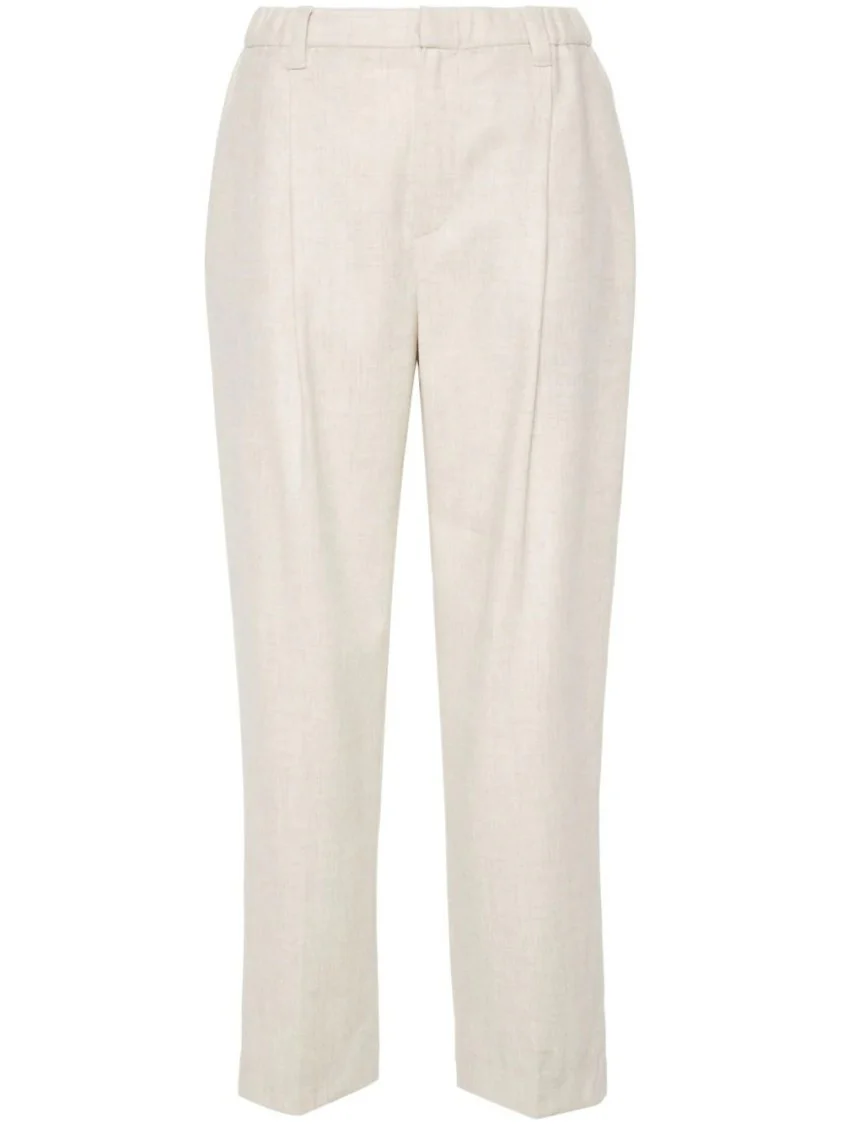 Tailored High-Waisted Trousers With Straight Leg