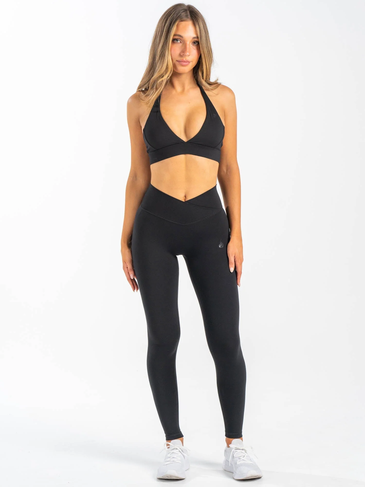 NKD Cross Waist Band Leggings - Black