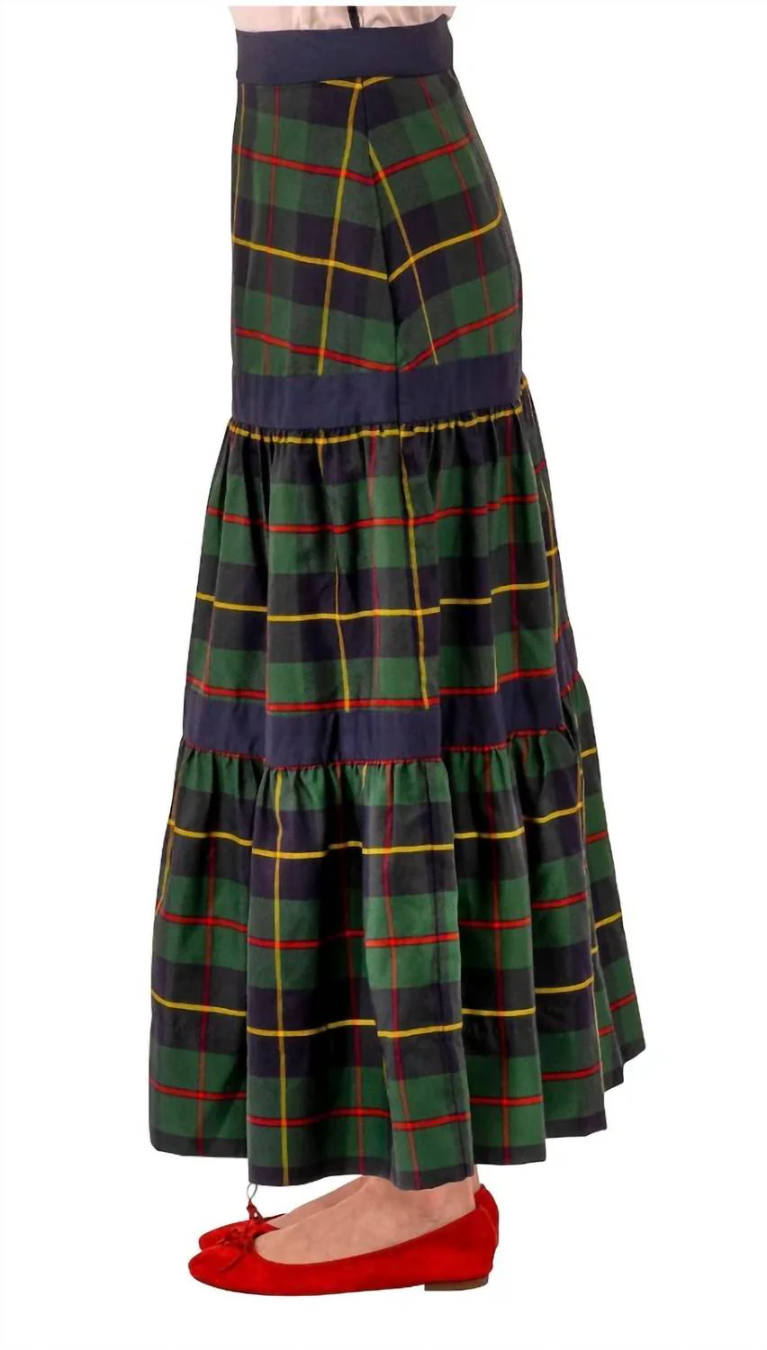 Ipanema Skirt - Plaidly Cooper In Greenmulti/ Plaid