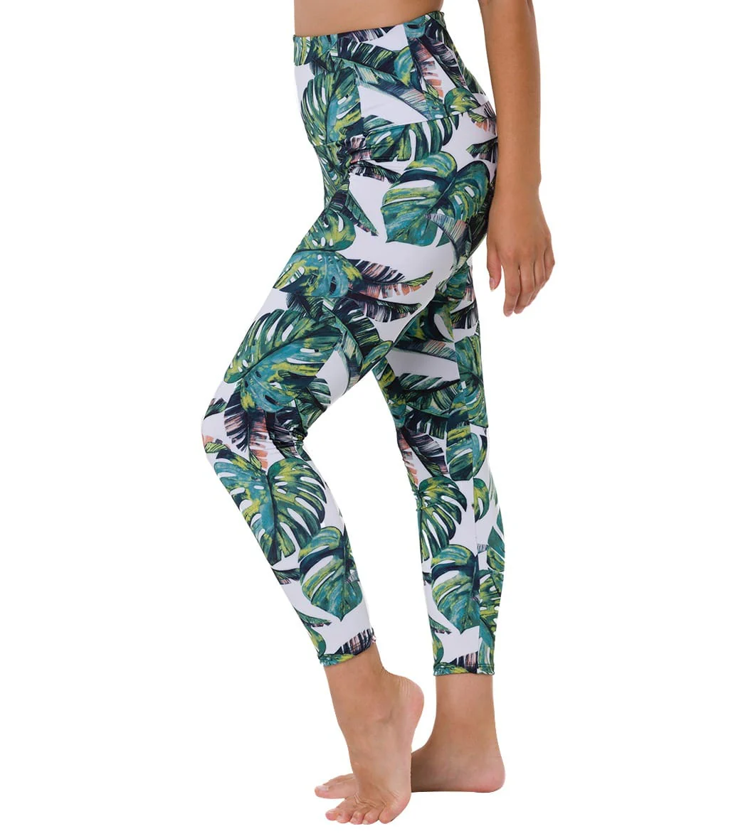 Onzie High Waisted Basic 7/8 Yoga Leggings Tropics