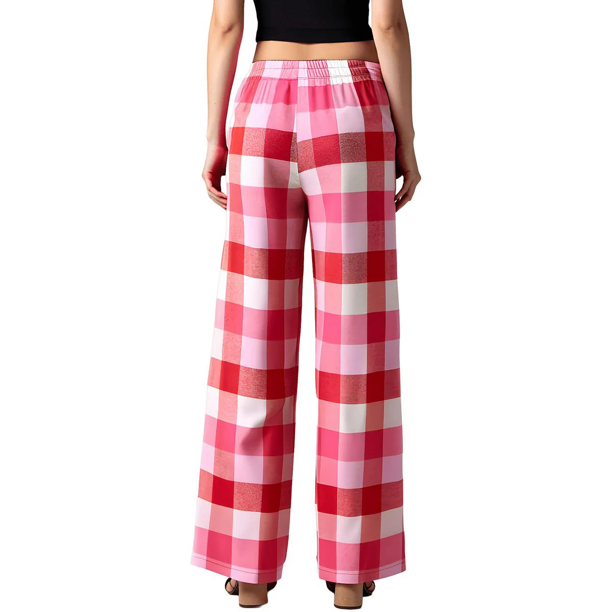 Womens Checkered Rayon Sleep Pant