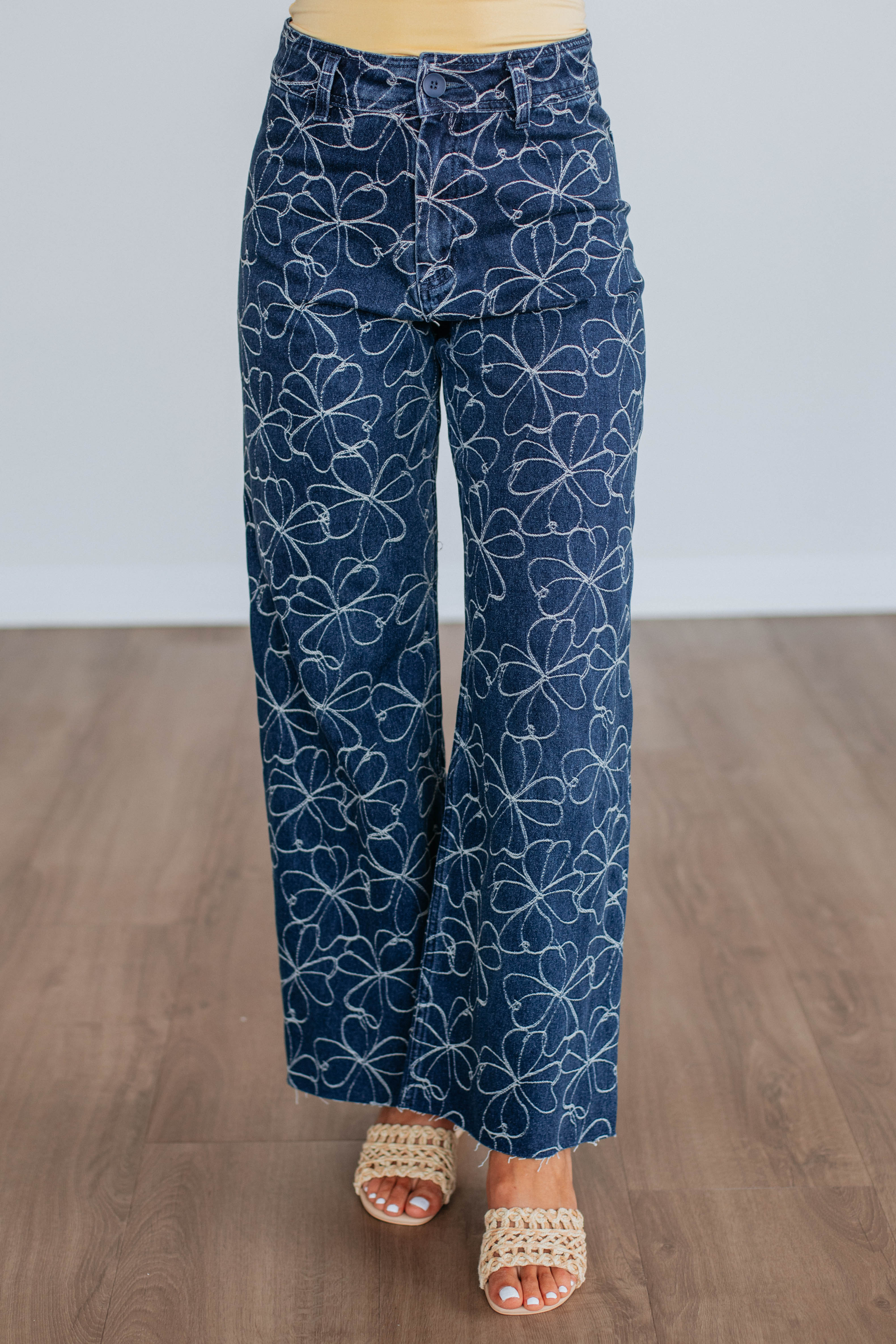 Alysia Floral Denim Pants