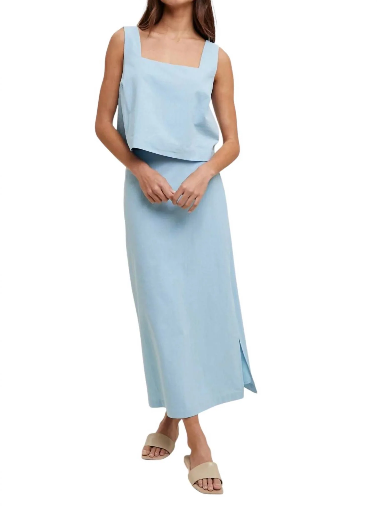 Aliza Skirt Set In Sky