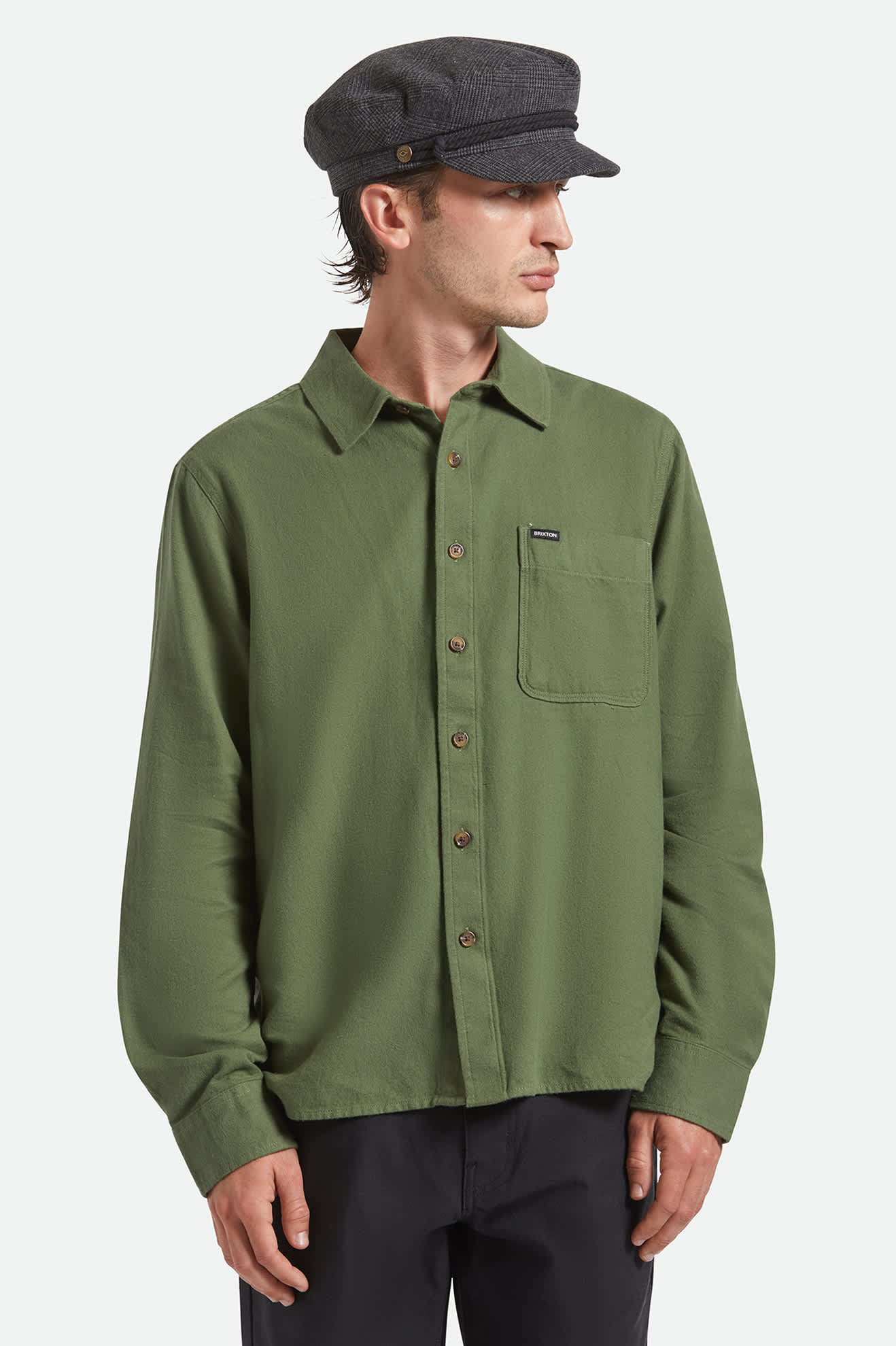 Fiddler Fisherman Cap - Grey Shadow Plaid