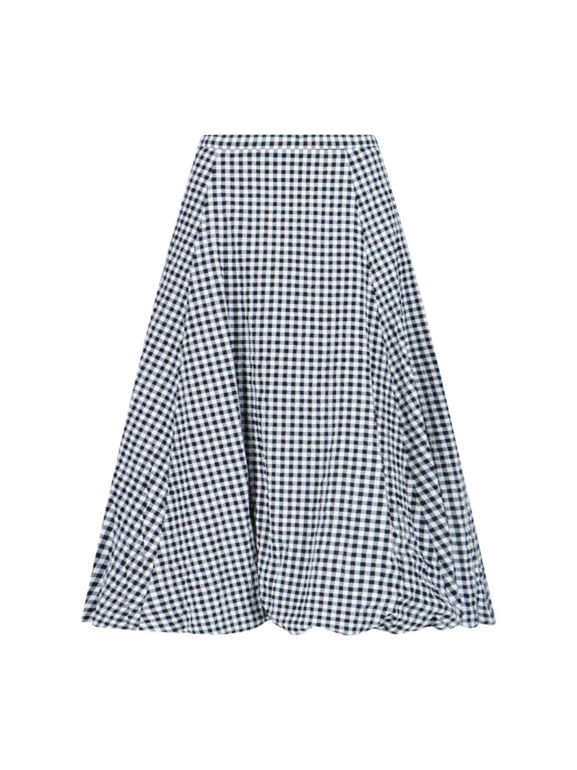 Midi Flared Skirt – White