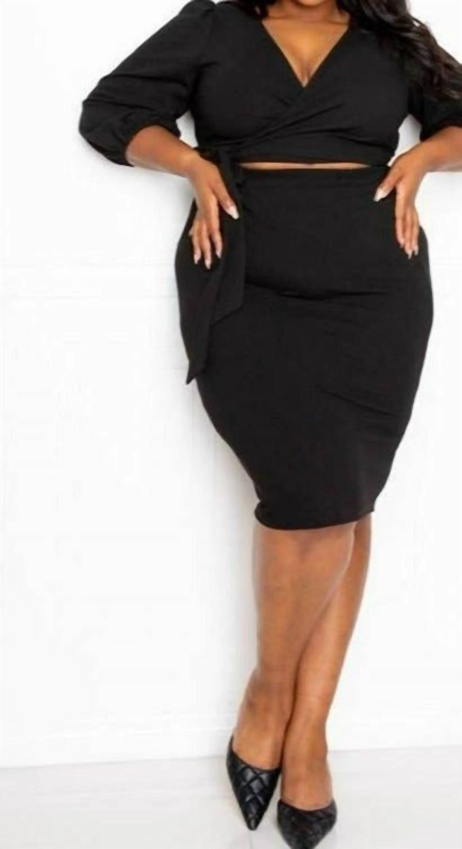 Jeanie Skirt Set In Black