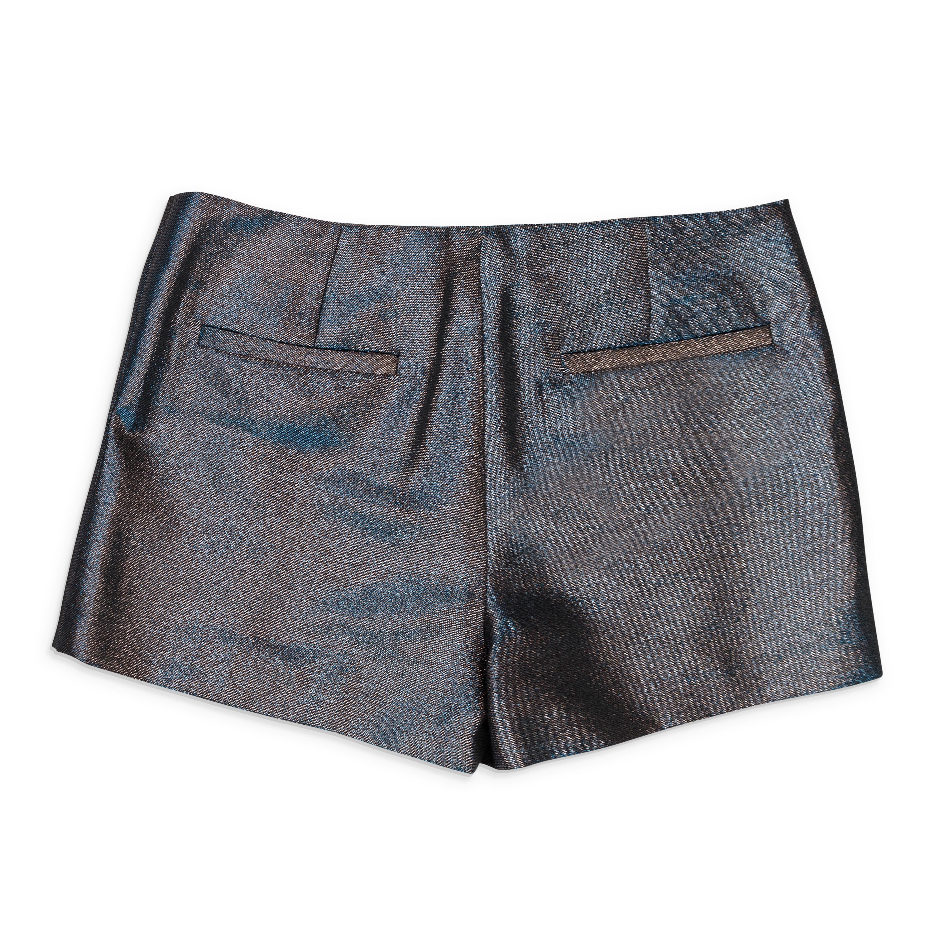 PLEATED BLUE MINI SKIRT