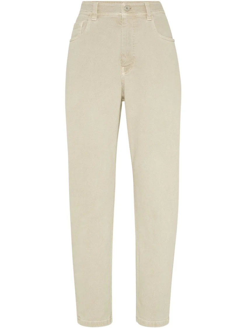 Relaxed-Fit Beige Trousers