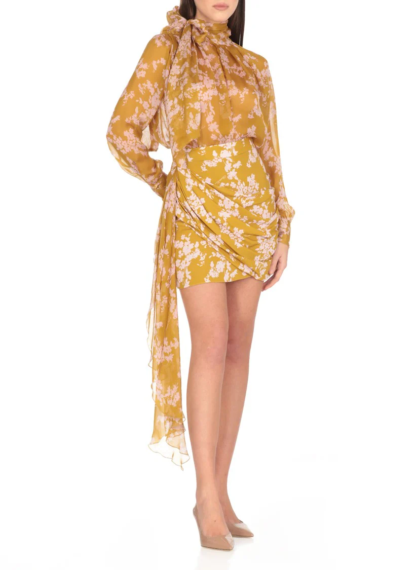 Yellow Viscose Skirt