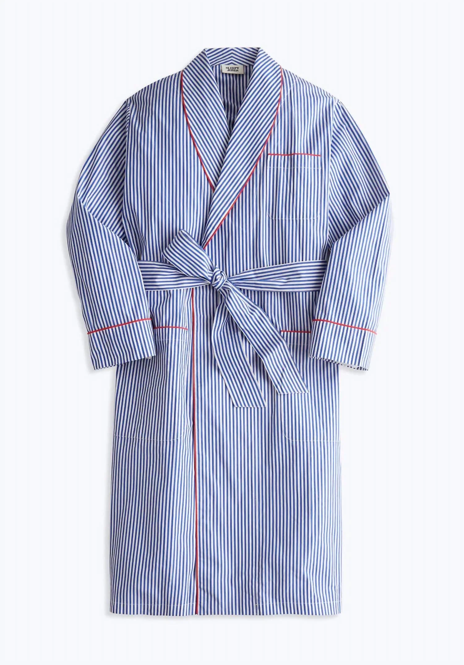 Unisex Glenn Robe In Blue/white Stripe