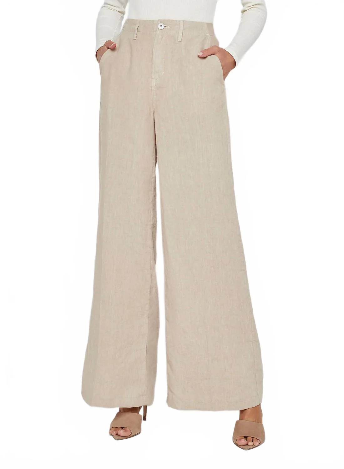 Brie Linen Pant In Doeskin