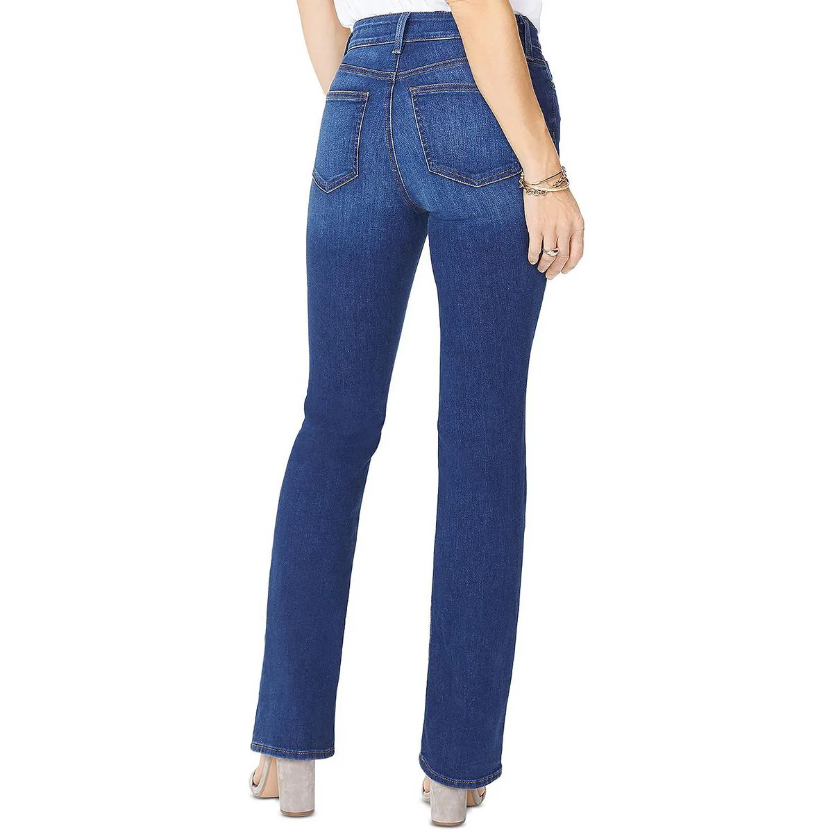 Womens Tummy-Control Mid-Rise Bootcut Jeans
