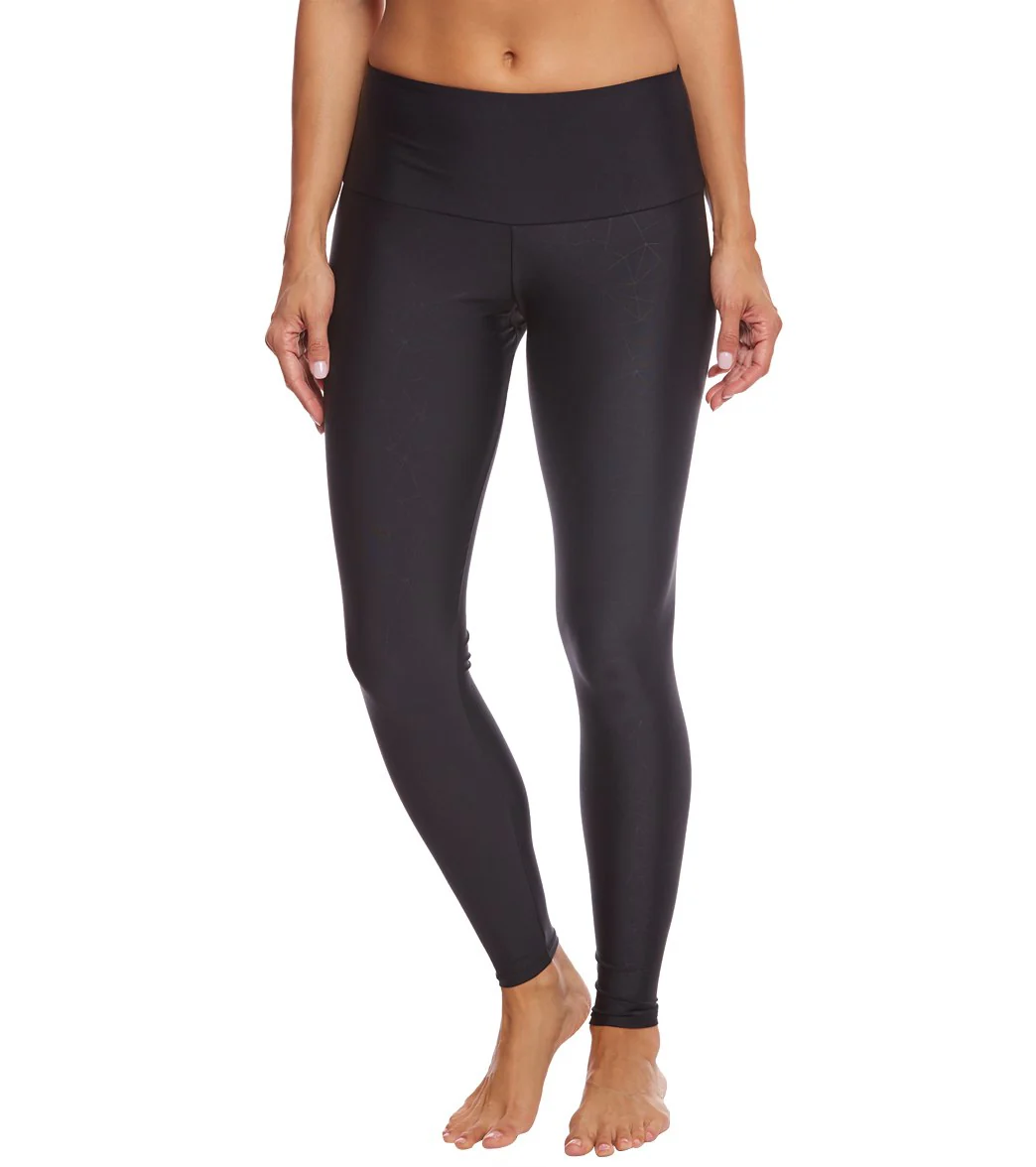 Onzie High Waisted Yoga Leggings Black Geo