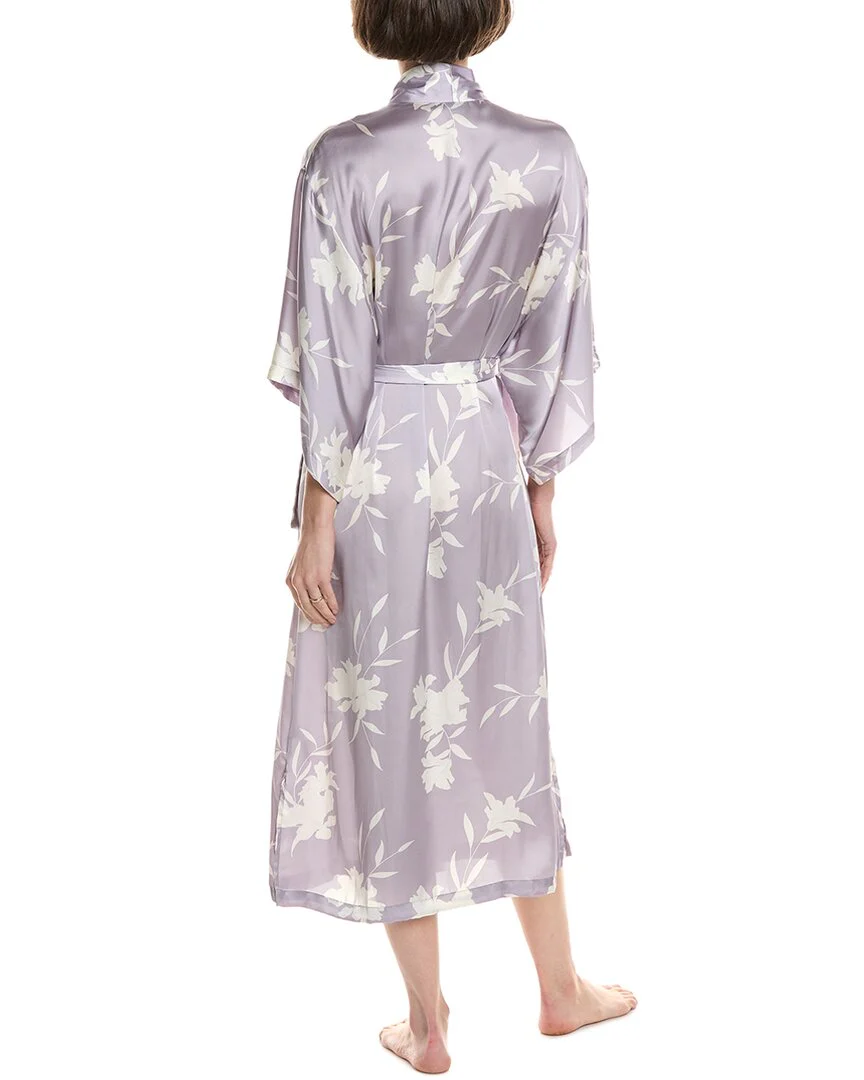 NATORI EDIT Lily Printed Satin Icon Robe