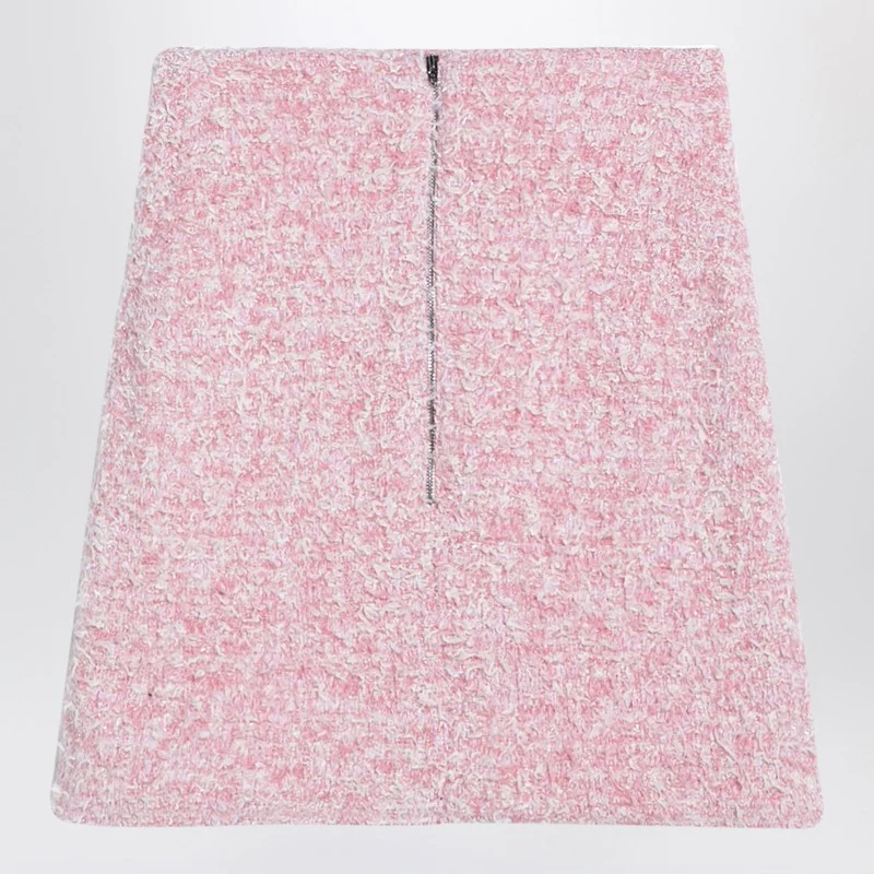 Balenciaga Women's pink Cotton Blend Tweed Mini Skirt