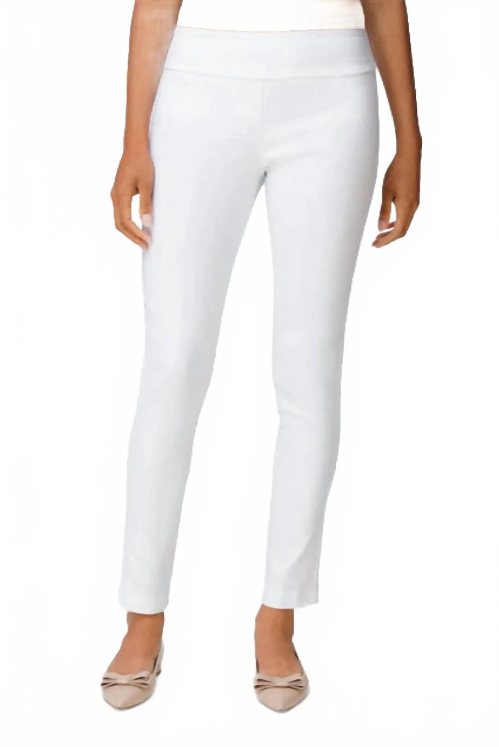 Women's Control Stretch Ankle Pant In White