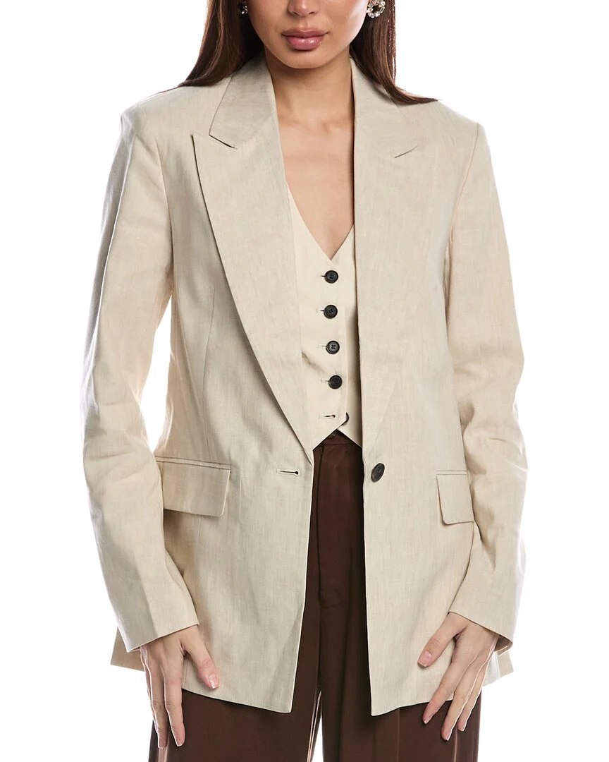 AllSaints Whitney Linen-Blend Blazer