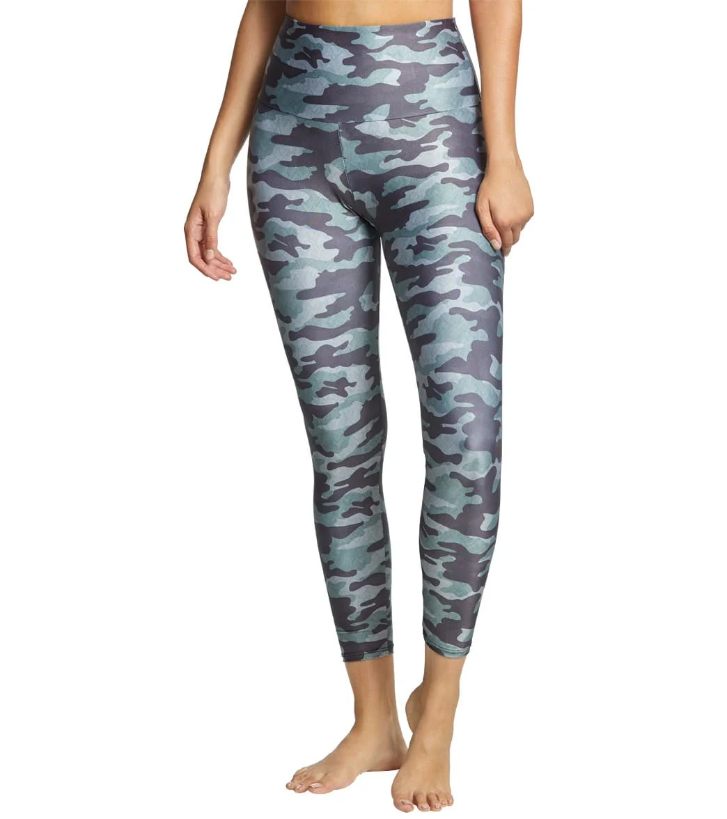 Onzie High Waisted Basic 7/8 Yoga Leggings Distressed Camo
