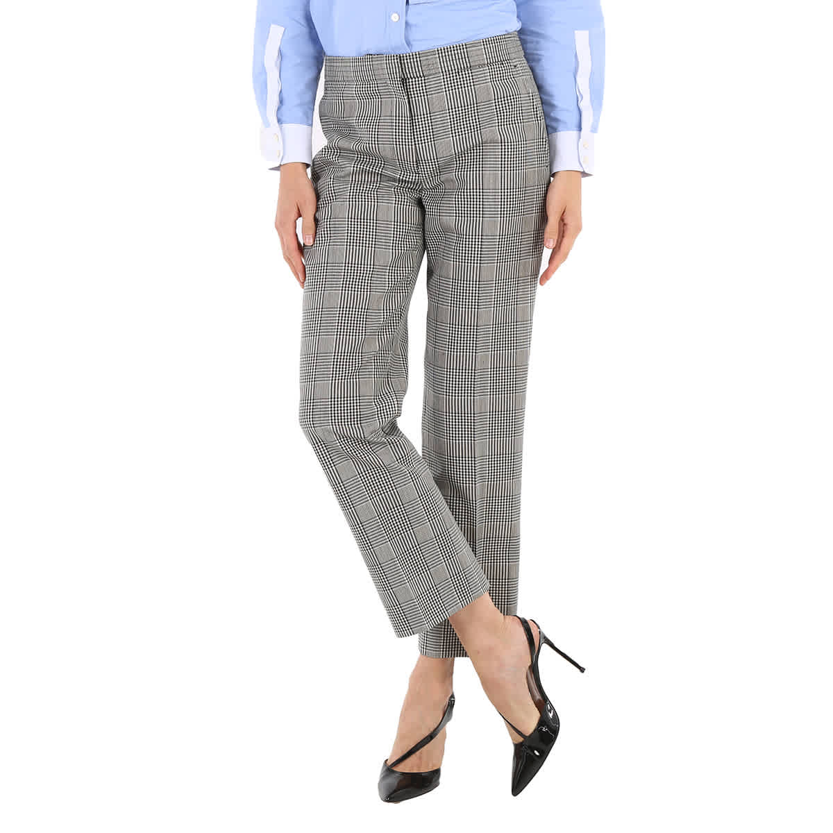 Burberry Ladies Emma Check Technical Tailored Trousers