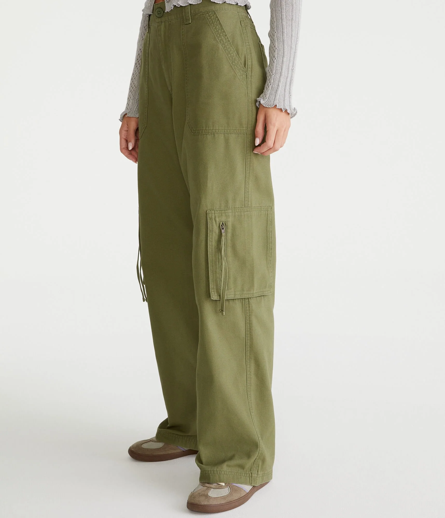 Aeropostale Mid-Rise Straight Utility Cargo Pants