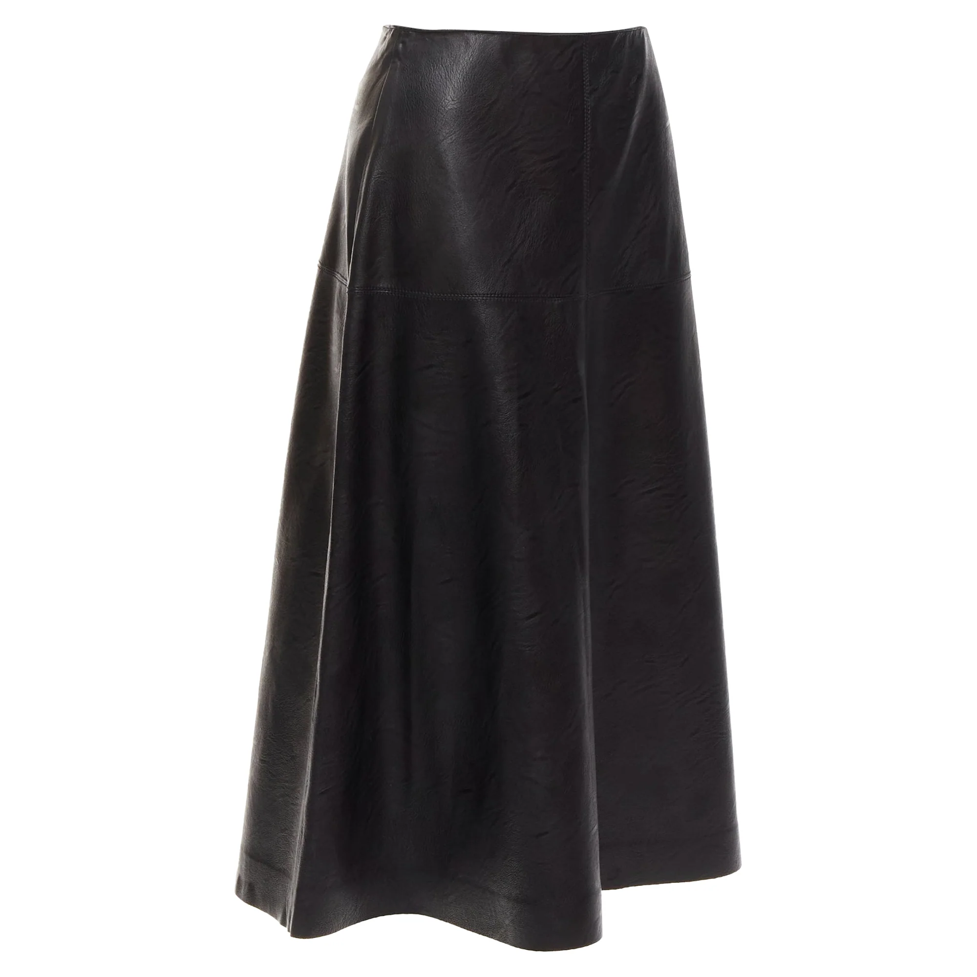 Stella Mccartney Skin Free Vegan Leather A-line Midi Skirt