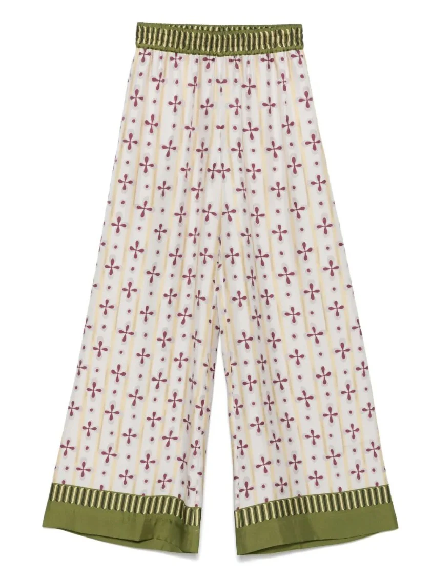 Wide-Leg Silk Palazzo Pants