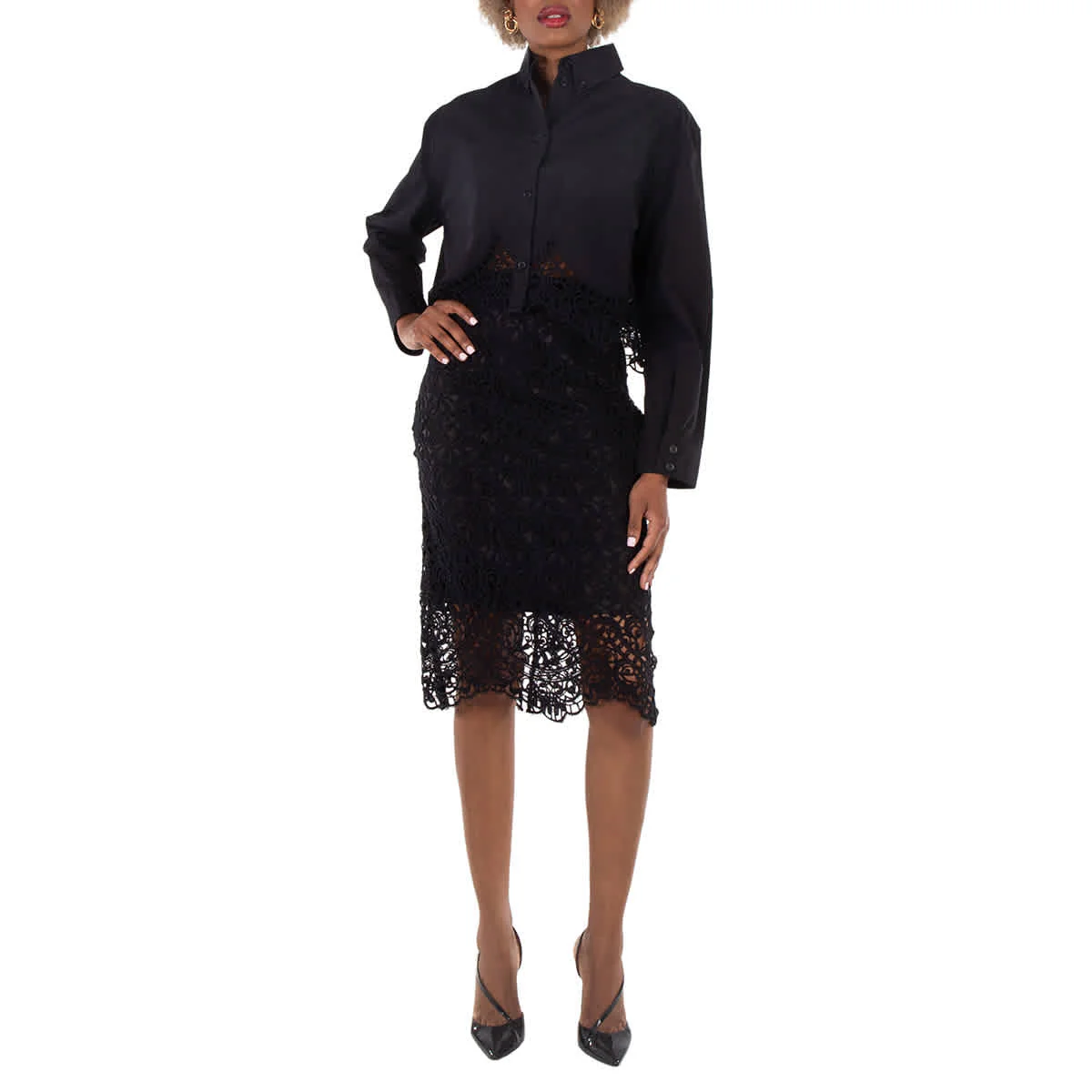 Burberry Lace Detailed Pencil Skirt